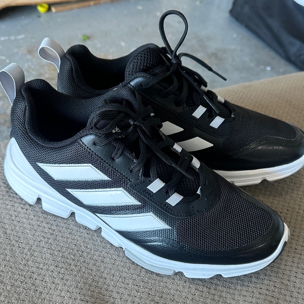 Adidas Black and White Athletic Shoes